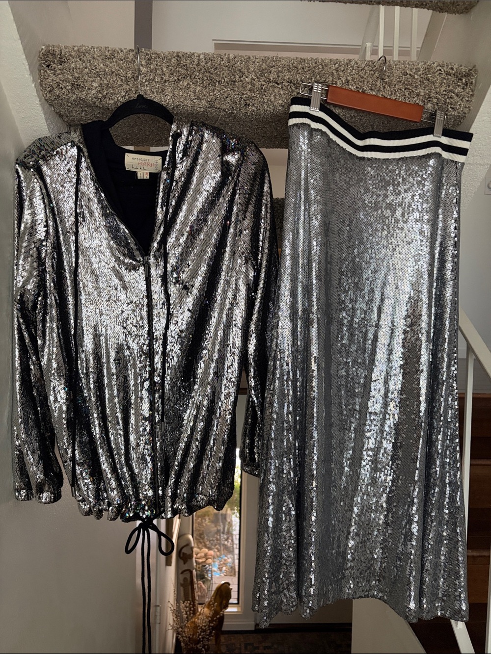 Nicole Miller Atelier Hoodie Jacket & Skirt Set